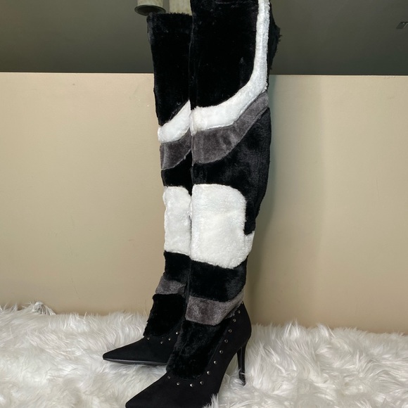 Unique Fur Winter Over the Knee Boots - Picture 5 of 16